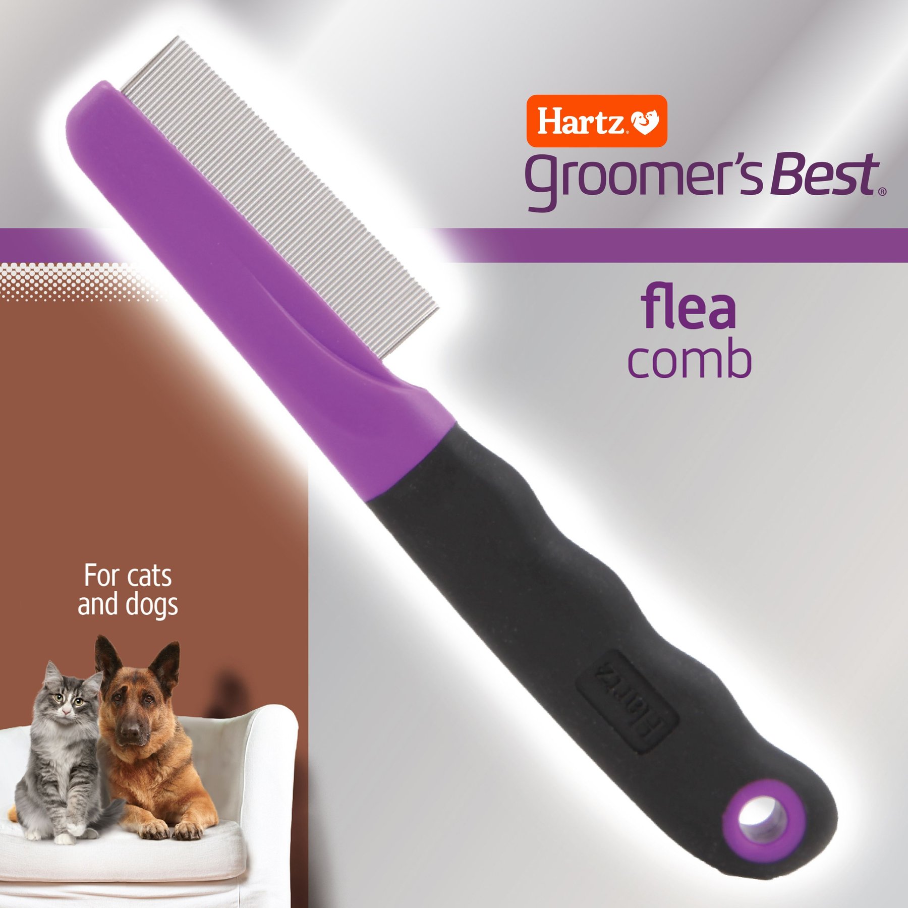 Pet Grooming Kit Slicker Pin Bristle Brush Flea Double Sided Comb Dog Cat Grey 