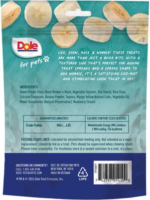 Show full view: Dole Molded Banana Flavored Soft & Chewy Dog Treats, 8-oz bag slide 3 of 7