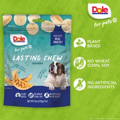 Show full view: Dole Molded Banana Flavored Soft & Chewy Dog Treats, 8-oz bag slide 6 of 7