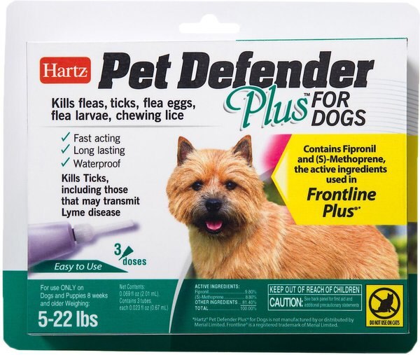 Discontinued HARTZ Pet Defender Plus Flea Treatment for Dogs 522 lbs