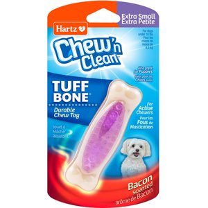 Hartz Chew 'n Clean Tuff Bone Tough Dog Chew Toy Toy, Color Varies, X-Small