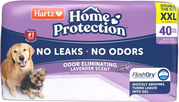 Hartz Home Protection Lavender Scent Odor Eliminating Dog Pads, XX-Large, 40 count slide 1 of 10