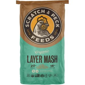 Scratch & Peck Feeds Naturally Free Organic Layer 16% Chicken & Duck Feed, 25-lb bag