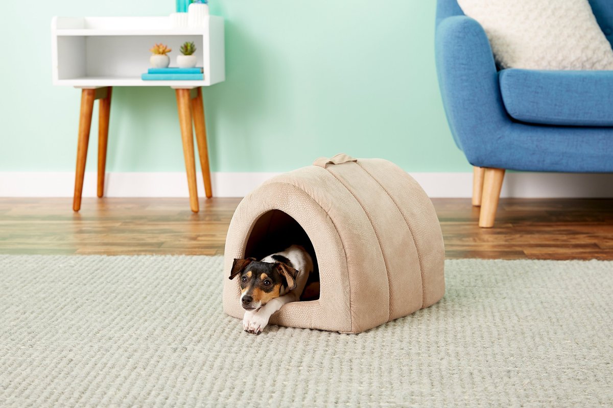 BEST FRIENDS BY SHERI Ilan Igloo Dog & Cat Bed, Wheat