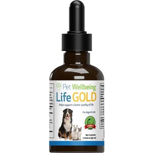 Pet Wellbeing Life GOLD Bacon Flavored Liquid Immune Supplement for Cats & Dogs, 2-oz bottle
