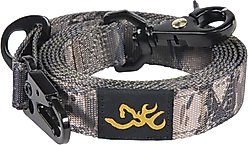 Browning Classic Webbing Camo Nylon Reflective Standard Dog Leash, Ovix Camo, 6-ft long, 1-in wide