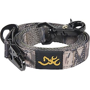 Browning Classic Webbing Camo Nylon Reflective Standard Dog Leash, Ovix Camo, 6-ft long, 1-in wide