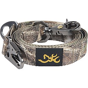 Browning Classic Webbing Camo Nylon Reflective Standard Dog Leash, Realtree Max 7, 6-ft long, 1-in wide