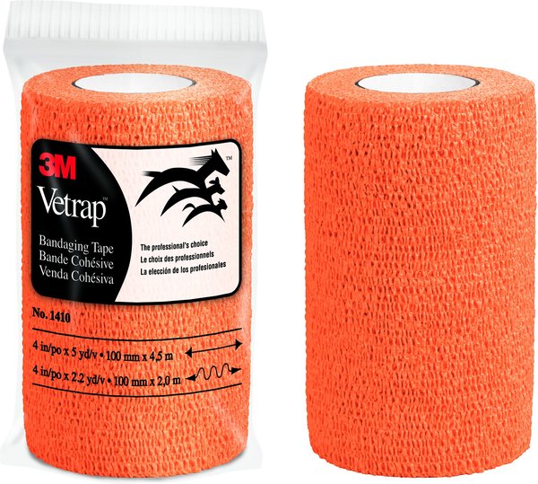 3M VetRap Horse Bandage, 4-in, Bright Orange slide 1 of 3