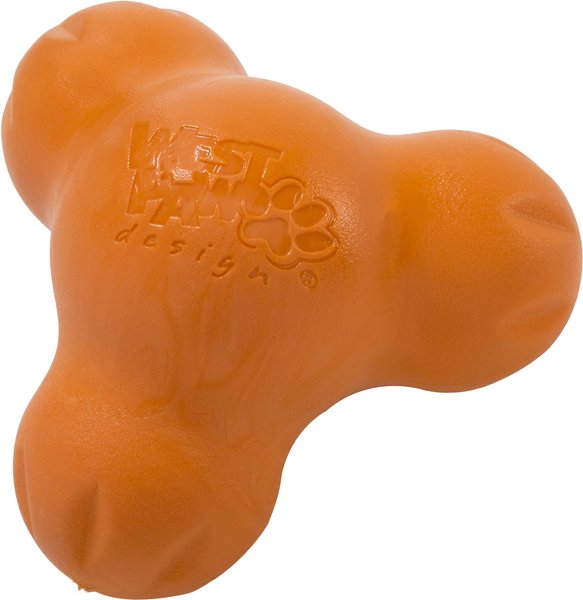 West Paw Zogoflex Small Tux Tough Treat Dispensing Dog Chew Toy, Tangerine slide 1 of 7