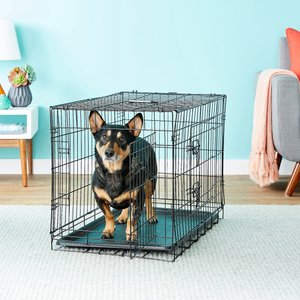 Paws & Pals Oxgord Double Door Collapsible Wire Dog Crate, 30 inch