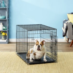 LUCKY DOG Sliding Double Door Wire Dog Crate, 30 inch - Chewy.com