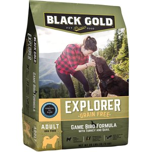 Black Gold Explorer Game Bird Formula with Turkey & Quail Grain-Free Dry Dog Food, 28-lb bag
