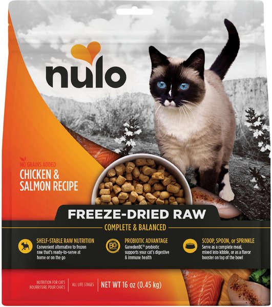 Out of Stock NULO FreeStyle Chicken Salmon Recipe Freeze Dried Raw Cat Food 16 oz bag Chewy