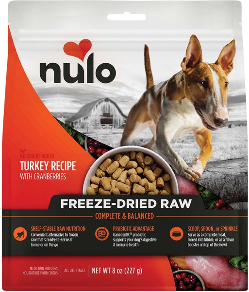 Nulo Freestyle Turkey with Cranberries Grain Free Freeze Dried Raw Dog Food 8 oz