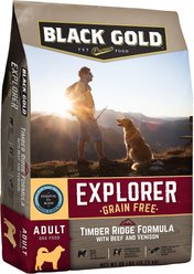 Black Gold Explorer Timber Ridge Formula with Beef & Venison Grain-Free Dog Food, 28-lb bag