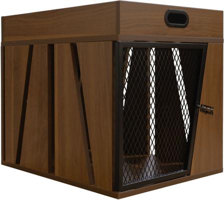 Show full view: Designer Pet Products Lucky Kennels Penny Furniture Style Dog Crate, Dark Wood/Walnut, Small slide 2 of 3