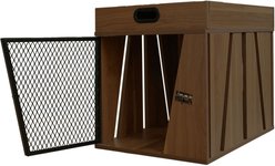 Designer Pet Products Lucky Kennels Penny Furniture Style Dog Crate, Dark Wood/Walnut, Medium slide 1 of 3