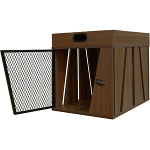 Designer Pet Products Lucky Kennels Penny Furniture Style Dog Crate, Dark Wood/Walnut, Medium