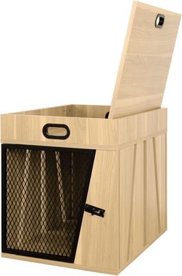 Show full view: Designer Pet Products Lucky Kennels Penny Furniture Style Dog Crate, Light Wood/Oak, Small slide 4 of 8
