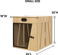 Designer Pet Products Lucky Kennels Penny Furniture Style Dog Crate, Light Wood/Oak, Small slide 2 of 8