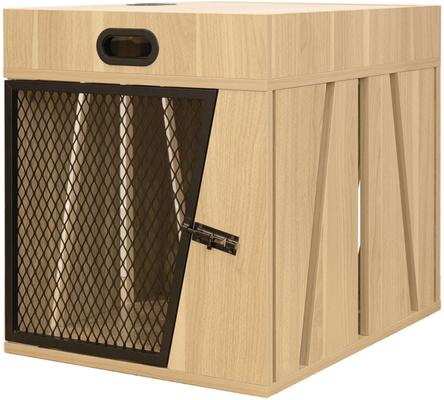 Show full view: Designer Pet Products Lucky Kennels Penny Furniture Style Dog Crate, Light Wood/Oak, Medium slide 2 of 8