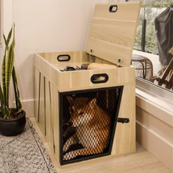 Designer Pet Products Lucky Kennels Penny Furniture Style Dog Crate, Light Wood/Oak, Medium slide 2 of 8
