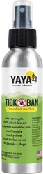 YAYA Organics Tick Ban Dog Flea & Tick Repellent Spray, 4-fl oz bottle