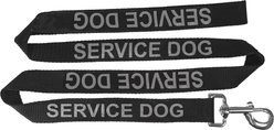 Dogline Reflective Service Dog Leash, Black, 72-in, 5/8-in