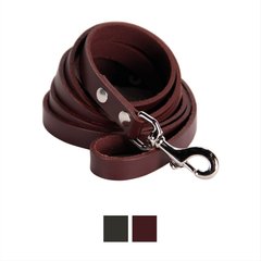 Logical Leather Heavy Duty Dog Leash, Brown, 6-ft