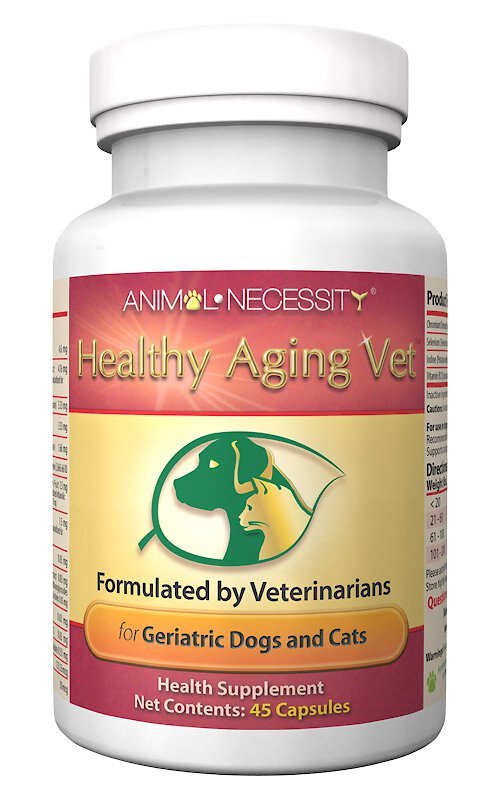 ANIMAL NECESSITY Healthy Aging Vet Natural Geriatric Support Dog & Cat Supplement Customer