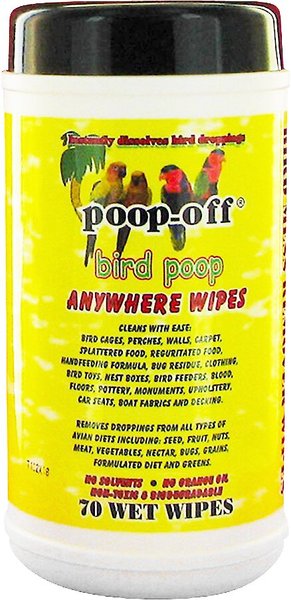 POOP-OFF  Anywhere Bird Poop Remover Wet Wipes, Set of 70