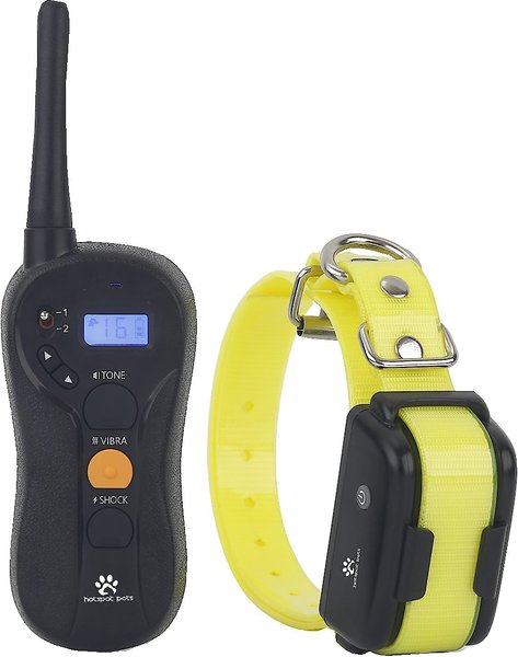 Hot Spot Pets Waterproof Shock,Vibration & Tone Long Range Dog Training Collar with LCD Remote, Yellow slide 1 of 10