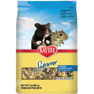 Kaytee Supreme Fortified Daily Diet Gerbil & Hamster Food, 2-lb bag