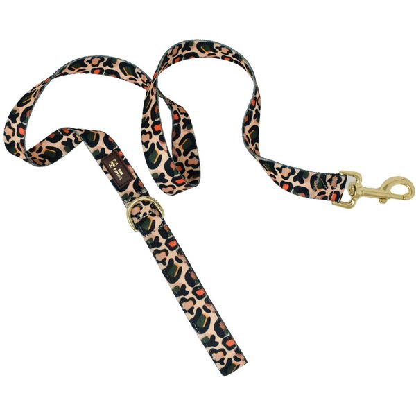 Buckle-Down Peanuts Charlie Brown Zig Zag Stripe Polyester Dog Leash, Pink/Black, 4-ft long, 1-in wide