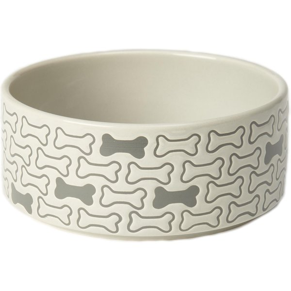 PetRageous Designs Batik Bones Pet Bowl, Aquamarine