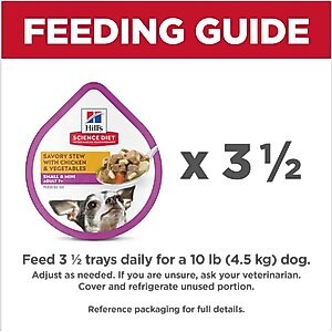 Hill's Science Diet Adult 7+ Small & Mini Savory Chicken & Vegetable Stew Dog Food Trays, 3.5-oz, case of 12