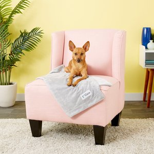PetFusion Premium Reversible Dog & Cat Blanket, Gray, Small