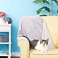 PetFusion Premium Reversible Dog & Cat Blanket, Gray, Medium