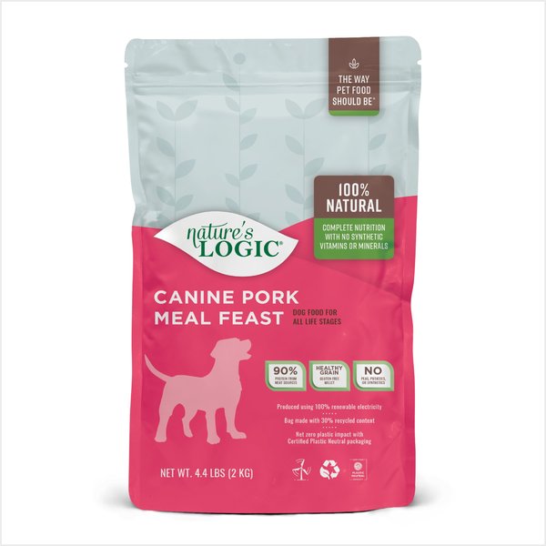 NATURE'S LOGIC Canine Beef Meal Feast All Life Stages Dry Dog Food, 4.4