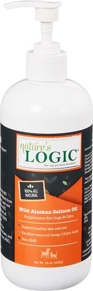 Nature's Logic Wild Alaskan Salmon Oil Dog & Cat Supplement, 16-oz bottle slide 1 of 7
