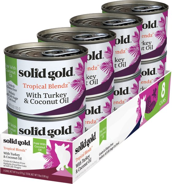 Solid Gold Tropical Blendz with Turkey & Coconut Oil Pate Grain-Free Canned Cat Food