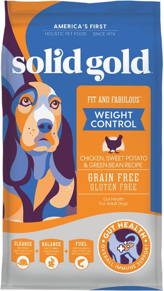 Solid Gold Fit & Fabulous Weight Control Grain-Free Chicken, Sweet Potato & Green Bean Dry Dog Food, 24-lb bag slide 1 of 8