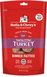 Stella & Chewy's Tantalizing Turkey Dinner Patties Freeze-Dried Raw Dog Food, 14-oz bag