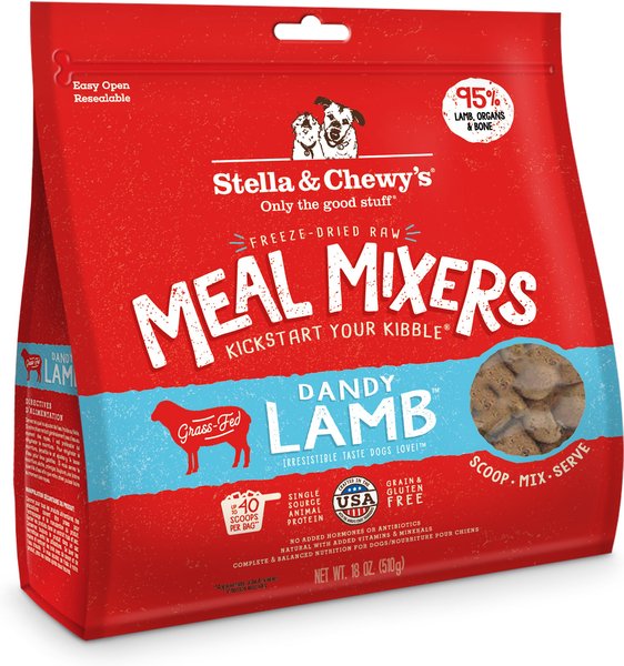 Stella & Chewy's Dandy Lamb Meal Mixers Freeze-Dried Raw Dog Food Topper, 18-oz bag slide 1 of 7