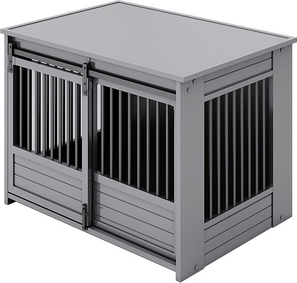 New Age Pet ecoFLEX 48-inch Furniture Style Dog & Cat Storage Cabinet, Gray
