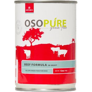 Artemis Osopure Grain-Free Beef in Gravy Canned Dog Food, 12-oz, case of 12