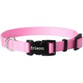 Frisco Solid Nylon Dog Collar, Pink, Small: 10 to 14-in neck, 5/8-in wide