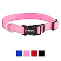 Frisco Solid Nylon Dog Collar, Pink, Small: 10 to 14-in neck, 5/8-in wide