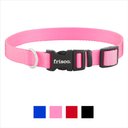 Frisco Solid Nylon Dog Collar, Pink, Medium: 14 to 20-in neck, 3/4-in wide